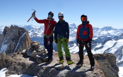 Skihochtouren an der schweiz-/französischen Grenze